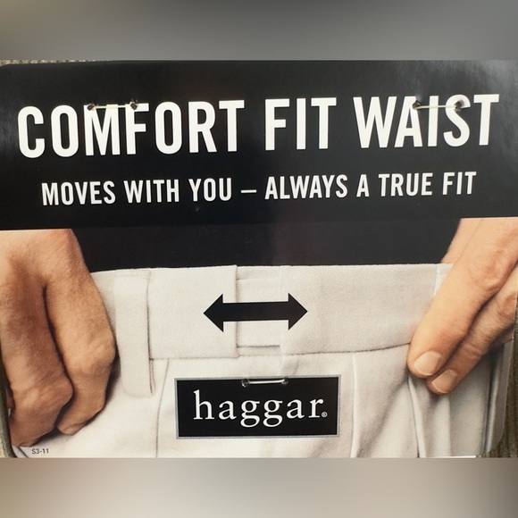 Haggar Men’s Black Corduroy Flat Front Pants Expandable waist W40” x 30”… - Picture 3 of 7